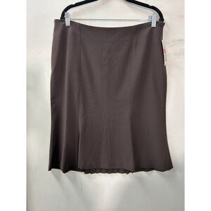 New Bandolino Skirt Sz 14‎ Brown Pleated A-Line Goblincore fairy Grunge GorpCore